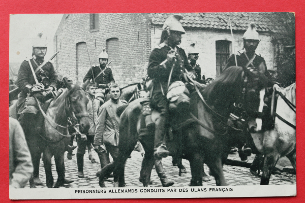 Ansichtskarte AK Deutsche Gefangene 1914-1918 Französische Ulanen Bewacher Frankreich France 1. Weltkrieg